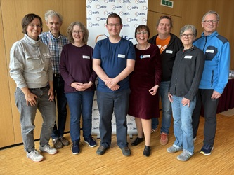 v.l.n.r.: Silke Westermeier, Xavier Marc, Sigrid Hubert, Ansgar Hegerfeld, Helga Hofmann, Paul Hilmer, Eva Henniges und Bertram Giebeler
