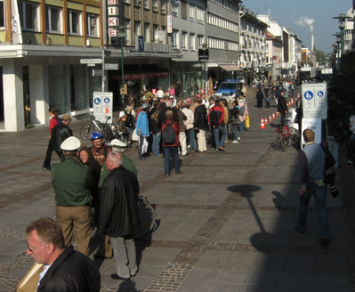 ADFC Darmstadt: Aktion der Stadt Darnstadt: 'Ich fahre fair', 13.10.2005