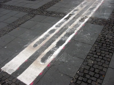 Nach dem Entfernen der Kölner Teller Wilhelminenstraße Darmstadt